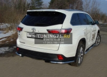 Защита задняя (уголки) 60,3 мм Toyota Highlander 2014
